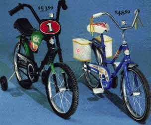 First Boys and Girls Bikes With Rear Training Wheels From The 1970s