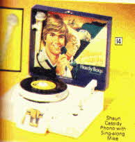Shaun Cassidy Record Player with sing-a-long Microphone  From The 1970s