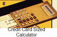 Credit Card Sized Calculator From The 1970s