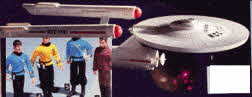 The Crew from Star Trek and the Star Ship Enterprise  From The 1970s