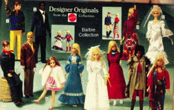 1970's Barbie Doll Collection Designer Originals