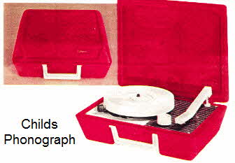Childrens Phonograph in Red  From the 70's