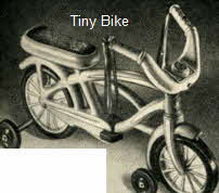 Tiny Bike with Stay Upright Wheels Built In sold in 1971 From the 1970s