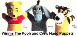 Winnie the Pooh and Crew Hand Puppets From the 1970s