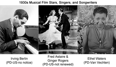 Well know stars from 1930's Musicals