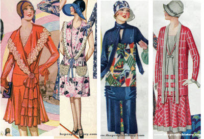 Examples of Ladies Dresses From The 1920's