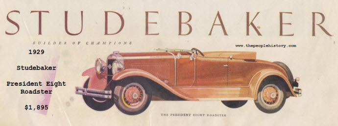 Studebaker 1929 President Eight Roadster