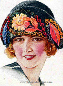 Taffeta Applique Hat 1924