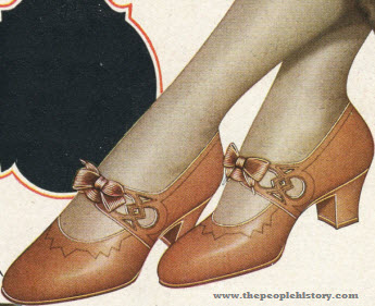 Apricot Kid Leather Cut-Out Shoe 1925