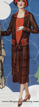 Brown Canton Crepe Dress 1926