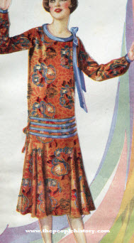 Flower Silk Crepe Dress 1926