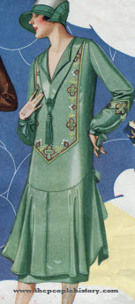 Green Satin Dress 1926