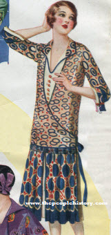 Silk Mixed Crepe Dress 1926
