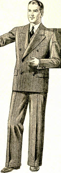 Double Breasted Brown Tweed Suit 1928