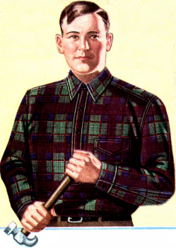 Wool Plaid Flannel Shirt 1928