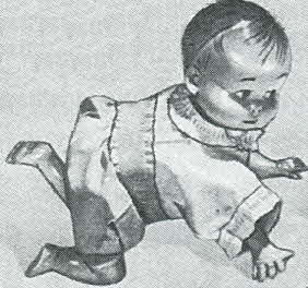 Crawling Baby From The 1950s