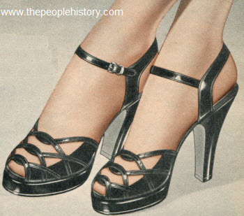 Black Hide n' Seek Toe Shoe 1951