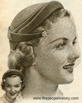1955 Embracing Pillbox Hat
