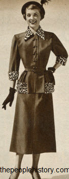 Menswear Suiting with Leopard Trim 1950