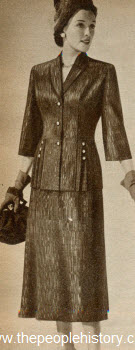 Moire Taffeta Jacket Dress 1950
