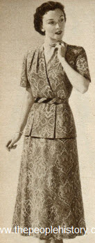 Paisley Print Dress 1950