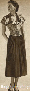 Polka Dot Rayon Crepe Dress 1950