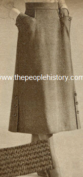 Shell Shaped Pocket Skirt 1950
