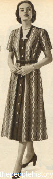 Button Front Dress 1951