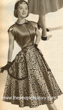 Rayon Satin Dress 1951