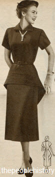 Matelasse Taffeta Dress 1952