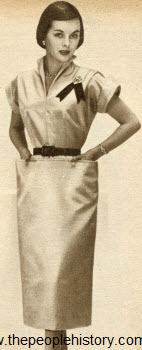 Peg Top Silhouette Dress 1952