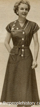Slimming Polka Dot Dress 1952