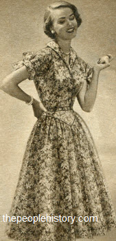 Leaf Print Dress 1953