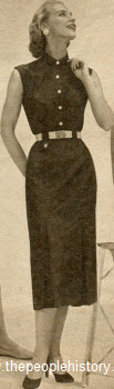 Slim Skirt and Sleeveless Blouse 1956