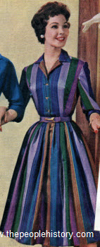 Colorful Stripe Dress 1958