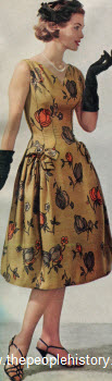 Bell Shaped Skirt Dress 1959