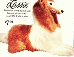 Popular Lassie soft toy From The 1960s