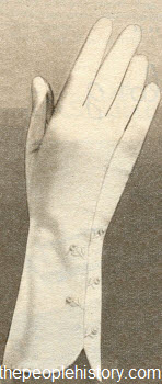 1960 Embroidery and Buttons Gloves