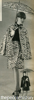 1966 Zebra Print Rain Gear