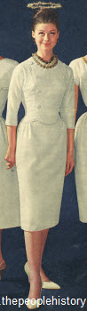 1960 Wool Flannel White Dress