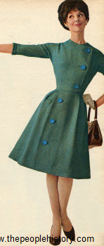 1961 Asymmetrical Dress
