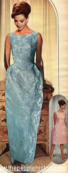 1965 Acetate Brocade Dress