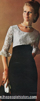 1966 Empire Dress with Lace