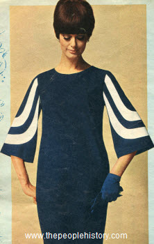 1967 Mandarin Sleeve Shift Dress