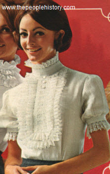 1969 Lace Trimmed Bib Shirt