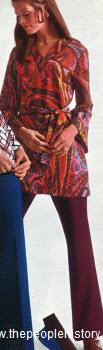 1969 Print Tunic and Flare Leg Pants