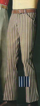 1969 Striped Flare Leg Denim