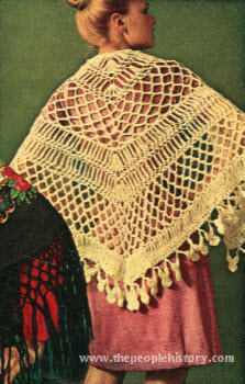 Hand Crocheted Shawl 1971