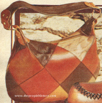 1970's Diamond Pattern Leather Bag