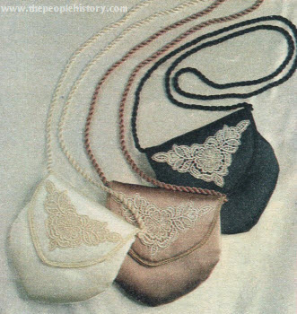 Lace Trim Satin Bag 1978